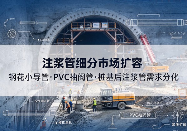 牙克石注浆管细分市场扩容，隧道钢花小导管、PVC 袖阀管、桩基后注浆管需求分化